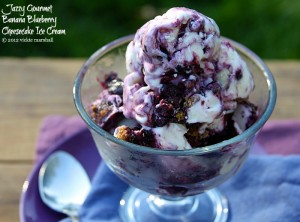 Banana Blueberry Cheesecake Ice Cream