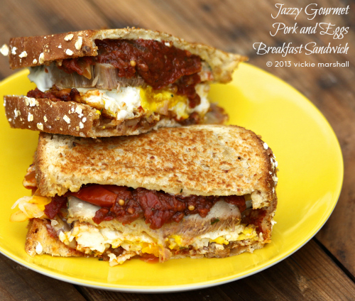 Pork and Eggs Breakfast Sandwich by Jazzy Gourmet