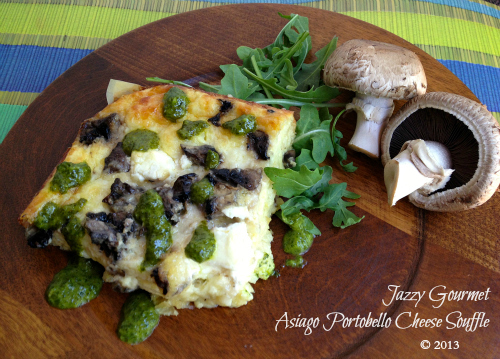 Asiago Portobello Cheese Souffle by Jazzy Gourmet