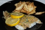 Parmesan Crusted Cod with Celery Root Chips