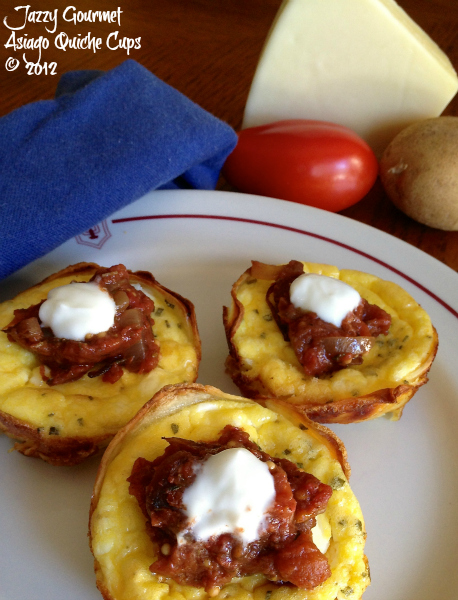 Asiago Quiche Cups by Jazzy Gourmet